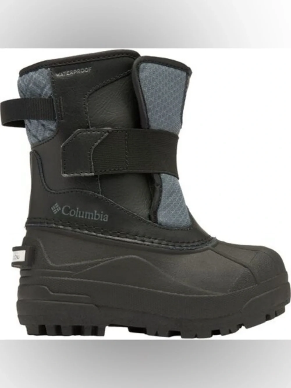 Columbia Waterproof Insulated Winter Snow Boots Black Gray Bugaboot Sz 7Y NEW